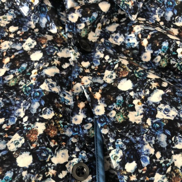 Soul of London Men's Floral Semi-Fitted Dress Shirt - Picture 5 of 8